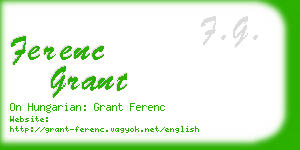 ferenc grant business card